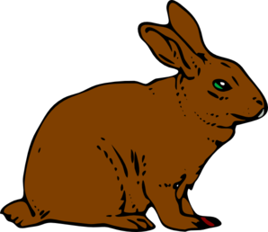 Brown rabbit clip art at clker vector clip art
