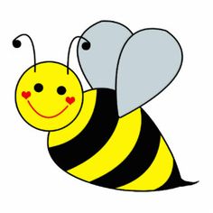 Bumble bee bee clipart image brightly colored cartoon honey bee on the wing  - Clipartix