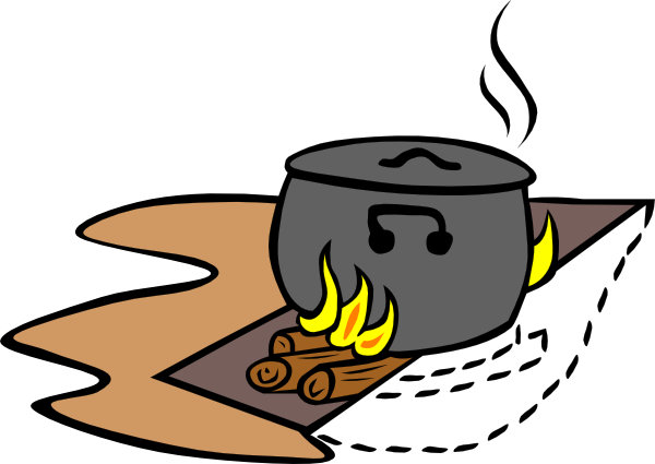Campfire cooking clipart free clipart images