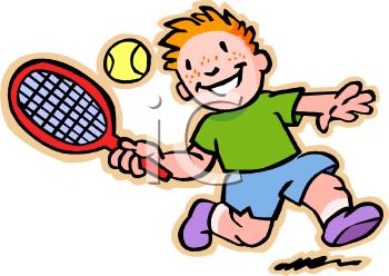 Clip art boy playing tennis clipart kid
