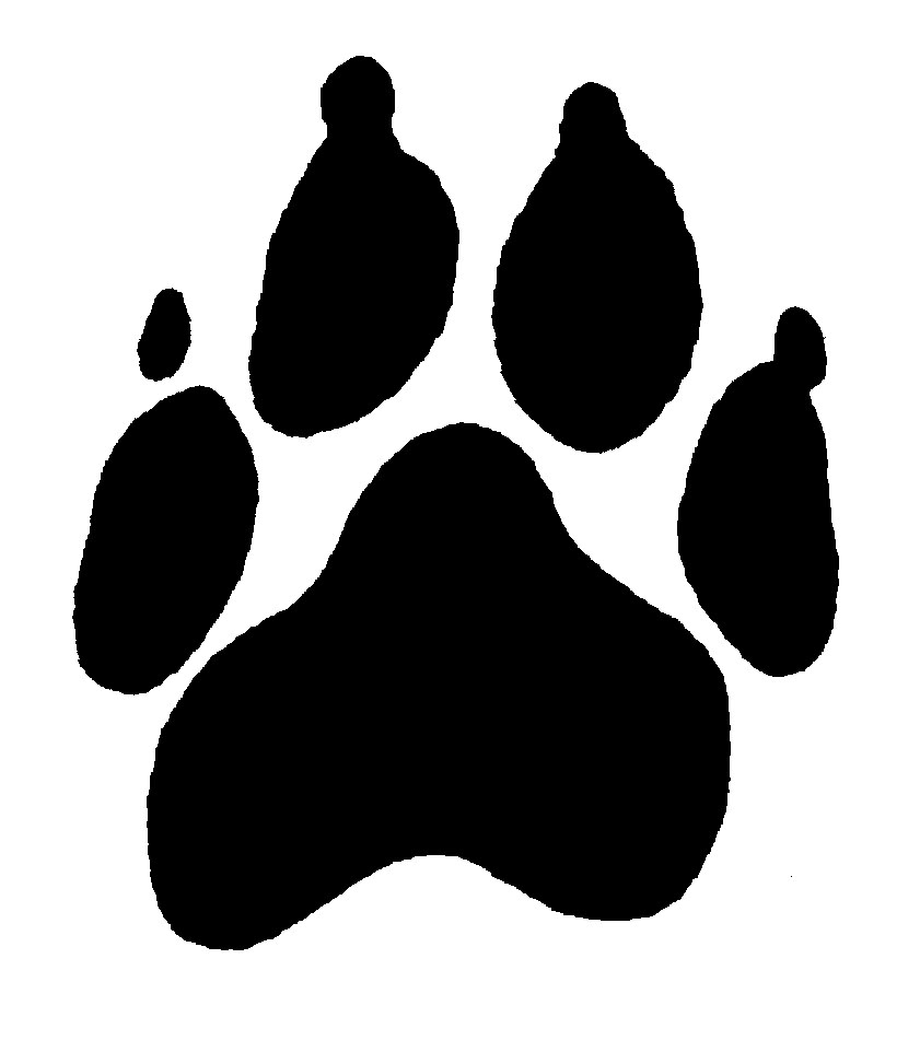 Clip art panther paw print free clipart images clipartcow