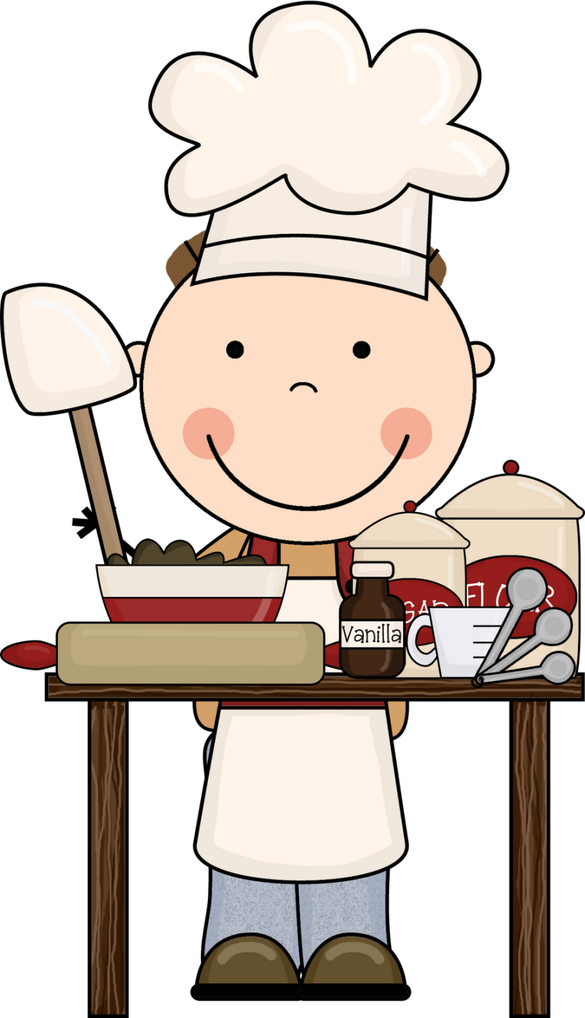 Kids Cooking Clipart Black And White Free Clipartix
