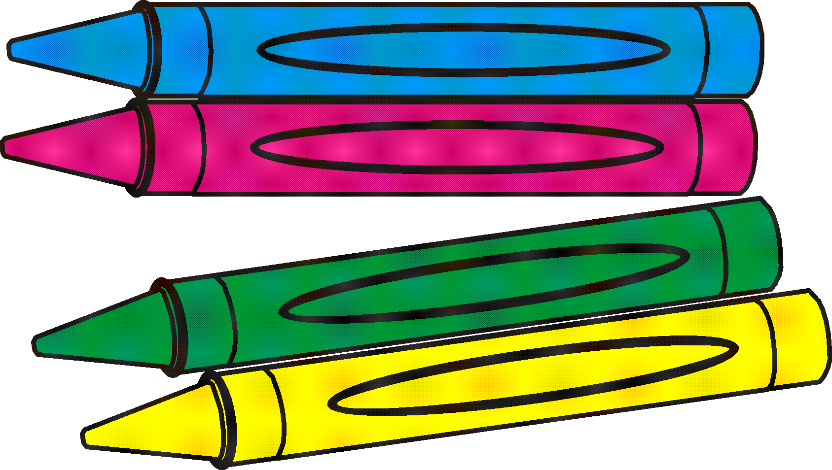 Crayons clipart black and white free clipart images - Clipartix