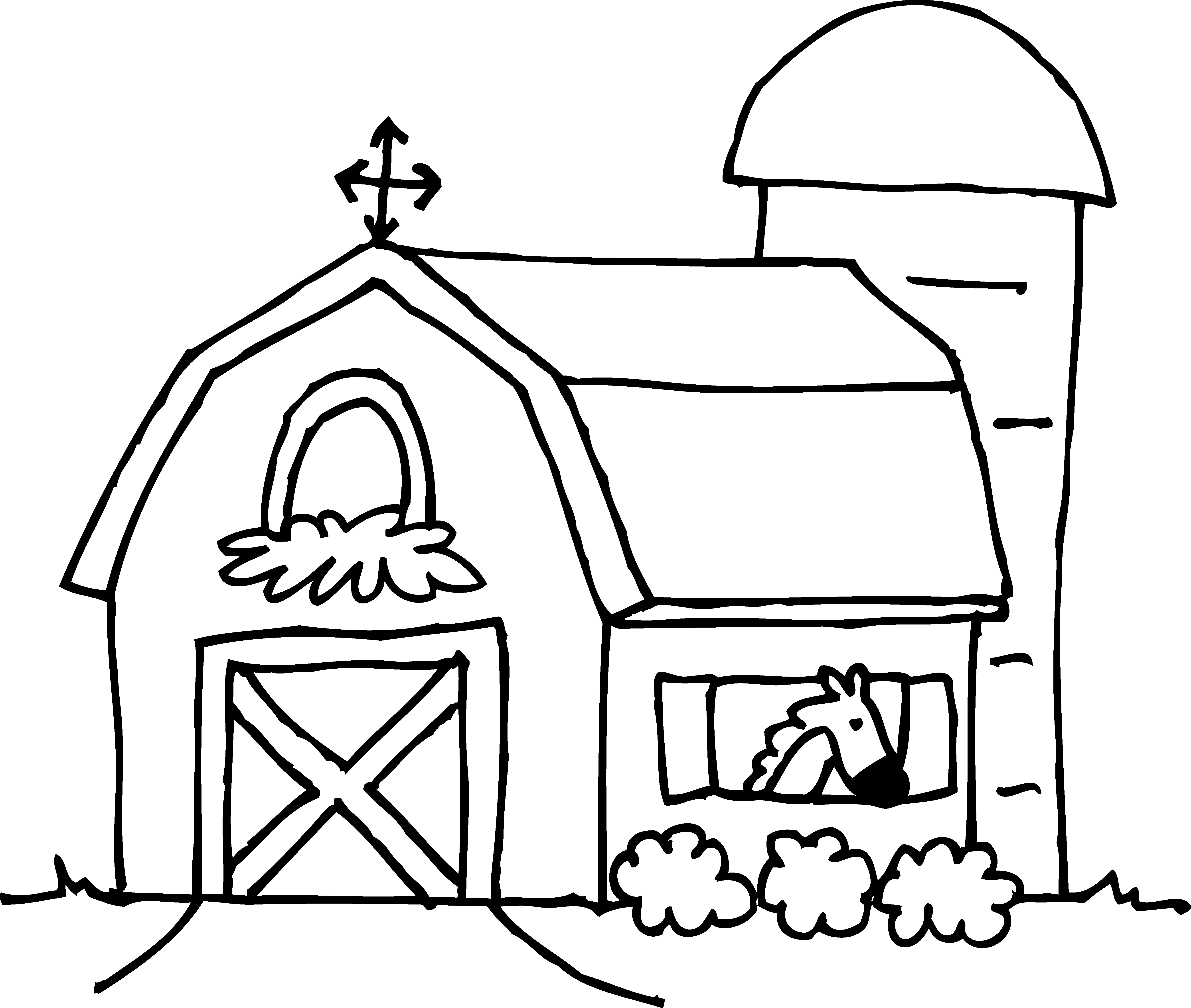 Printable Barn Coloring Pages