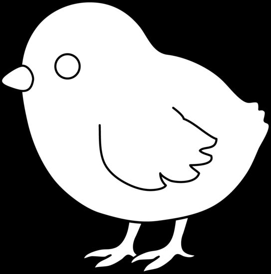 Cute chicken clipart black and white free