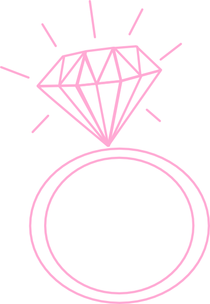 Diamond ring pink clip art at clker vector clip art