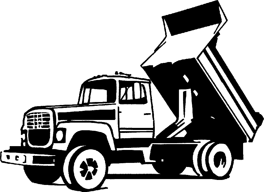 Dump truck clipart black and white free clipart 4
