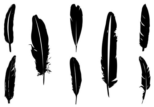 Feather silhouette clipart