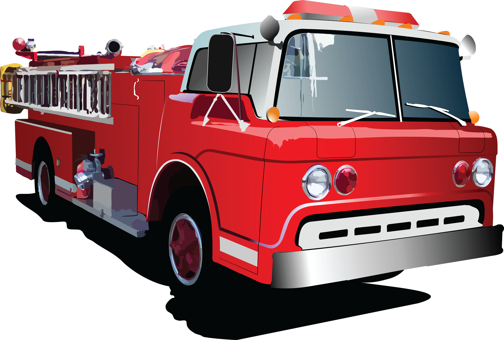 Fire truck cartoon clipart