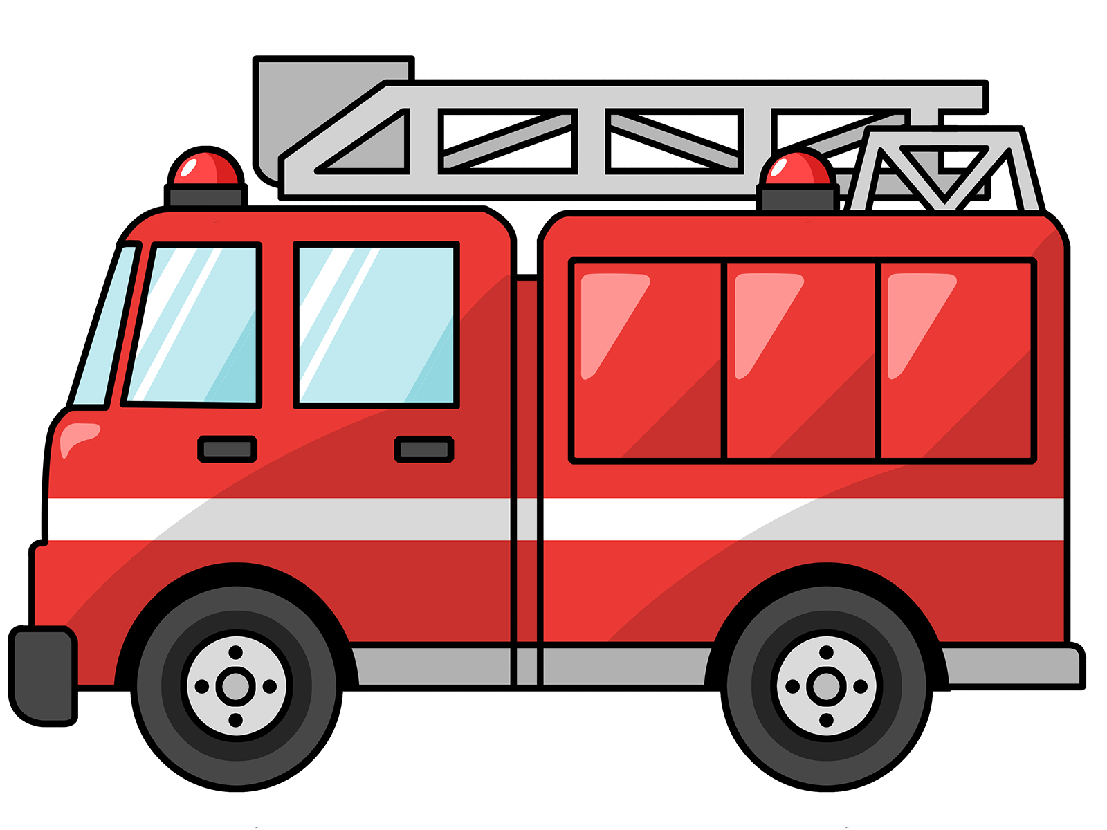 Fire truck free to use clip art 2