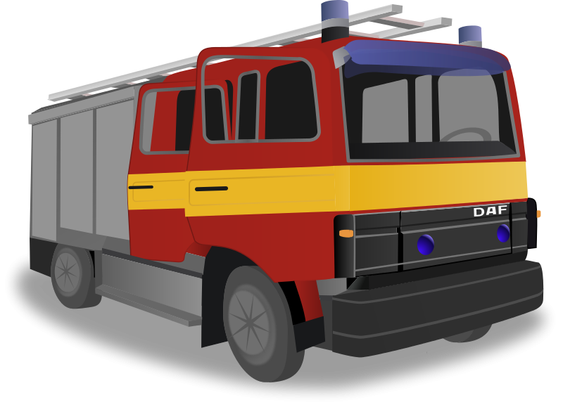 Fire truck free to use clipart 2