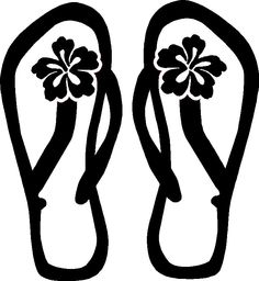 flip flops black and white