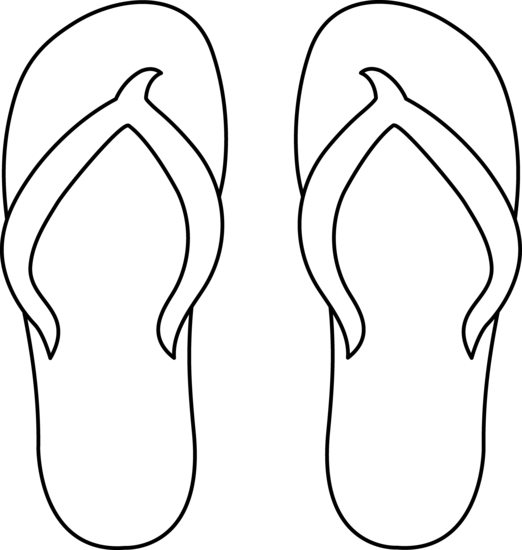 Flip flops clipart black and white free clipart 2