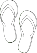 Flip flops outline clip art at clker vector clip art – Clipartix