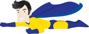 superhero flying clipart clip super hero computer clipartix library