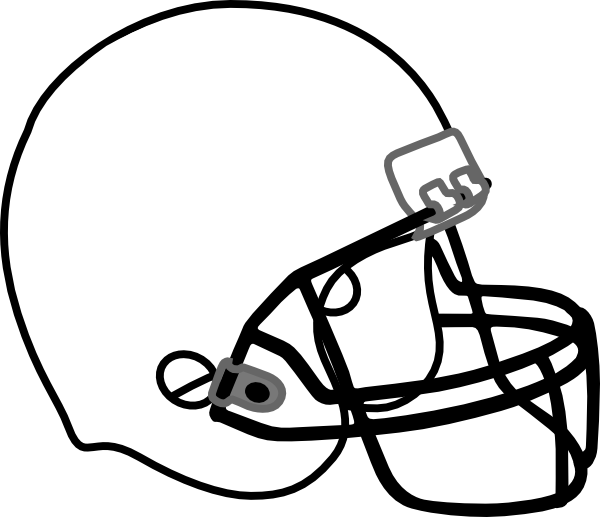 Football helmet outline clipart