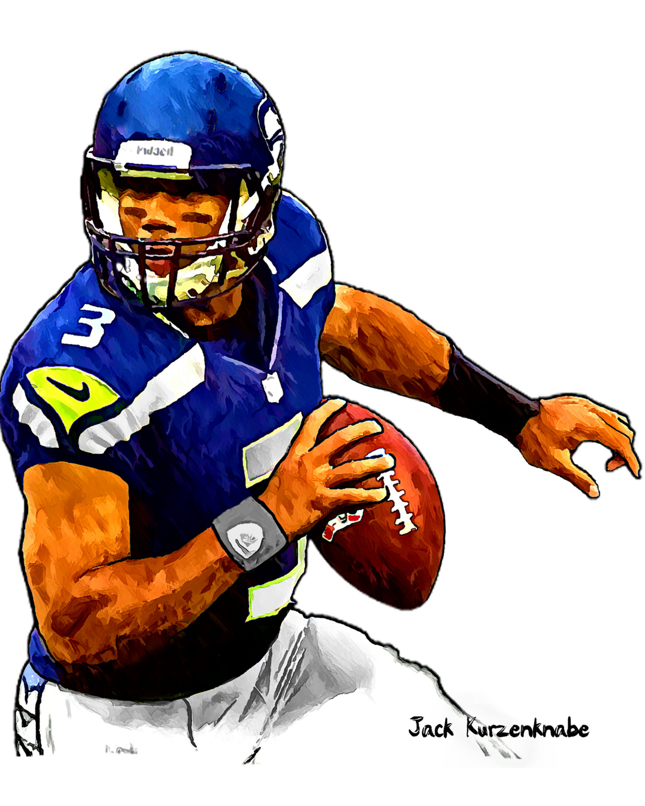 Football player clip art clipart image