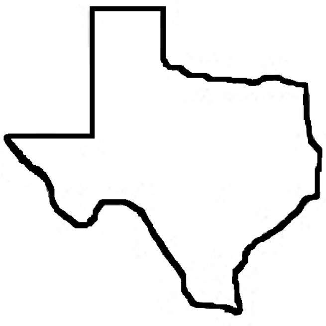 Free clipart of outline of texas clipart