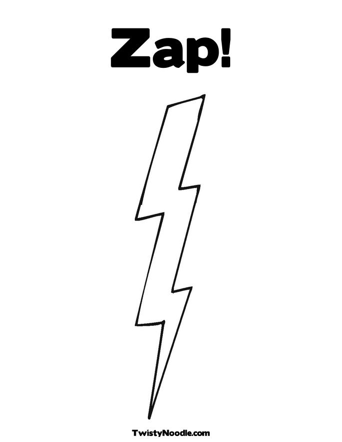 lightning bolt coloring pages