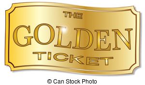 Golden ticket clipart
