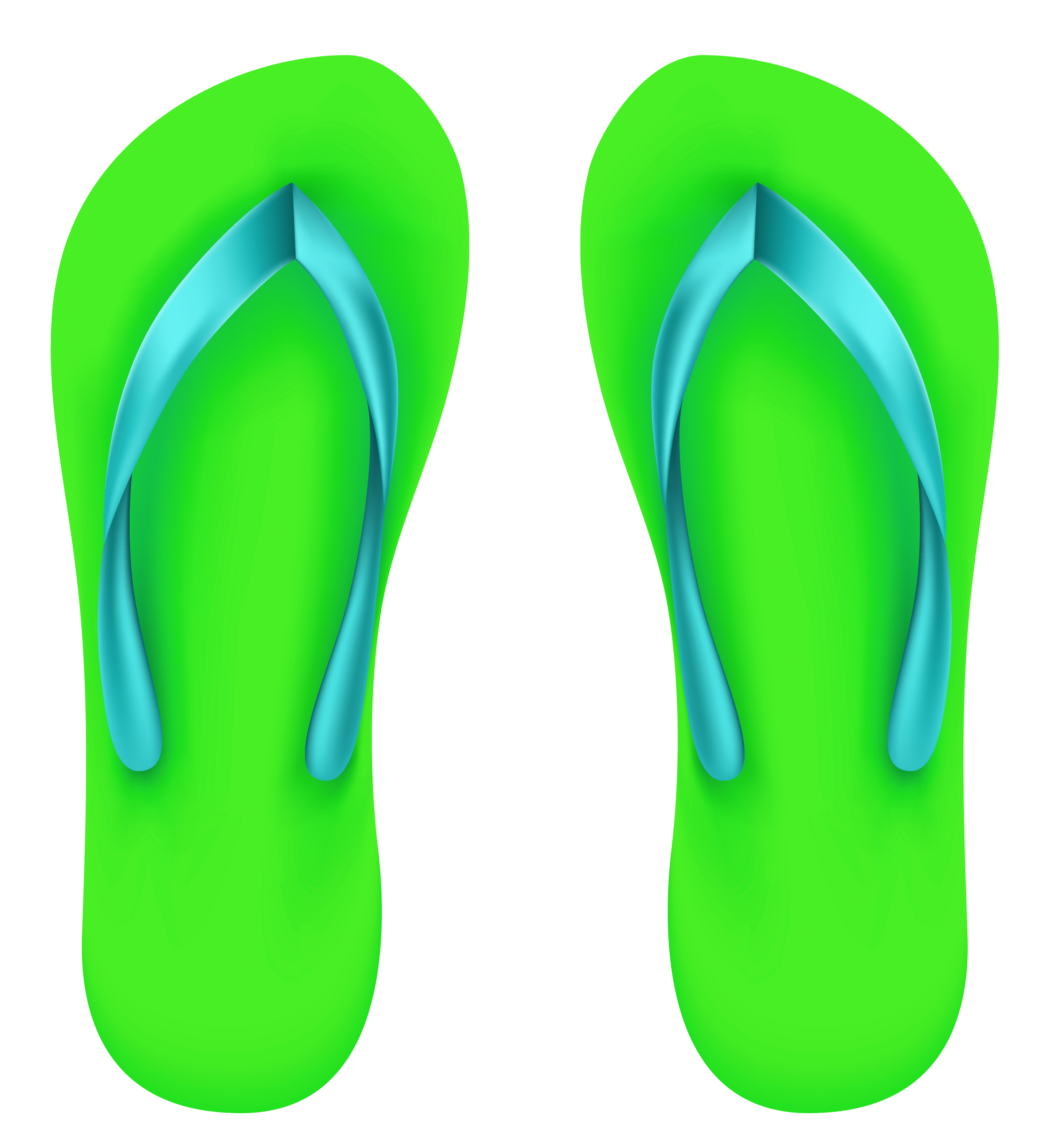 Green beach flip flops clipart clipartcow