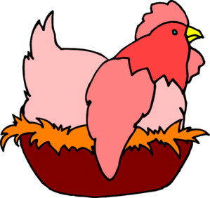 Hen chicken in nest clip art high quality clip art image