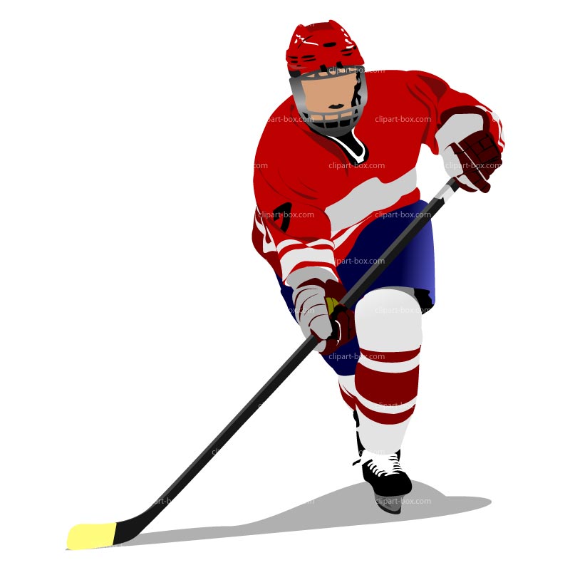 Hockey player clipart