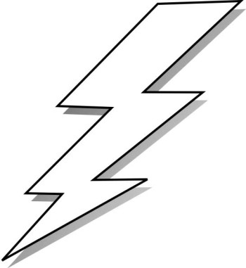 Lightning bolt electric bolt clip art 3 clipartcow