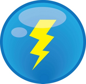 Lightning bolt lightning clipart image clip art a blue