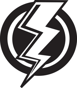 Lightning bolt lightning clipart image clipart a black and