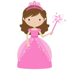 Little girl princess clipart
