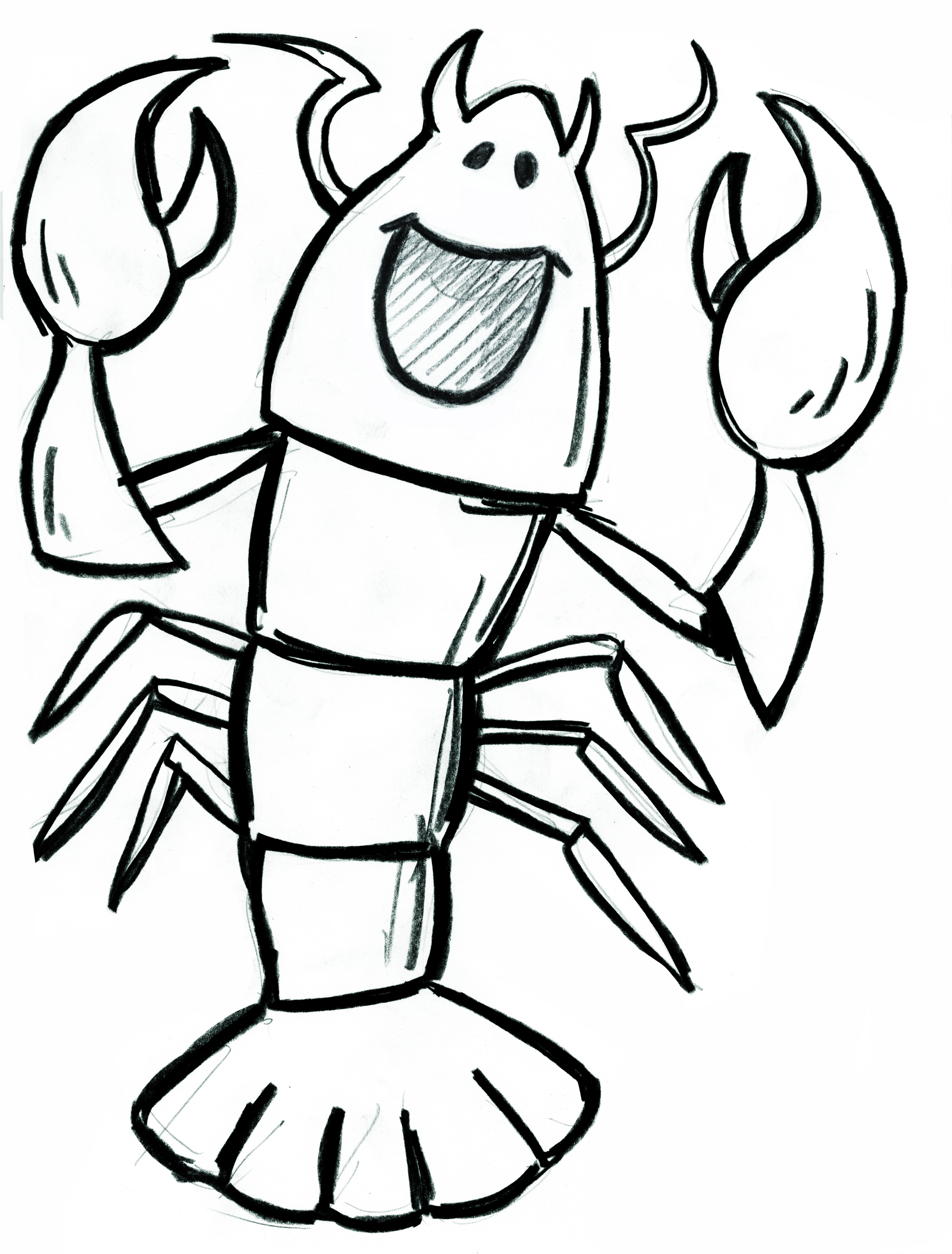 Lobster feather pen and ink clipart clipart kid