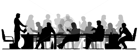 staff meeting clipart black and white