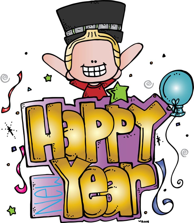 Melonheadz illustrating happy new year freebie clipart