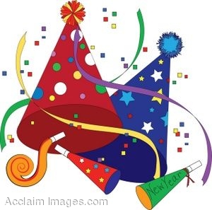 New year party favor clipart