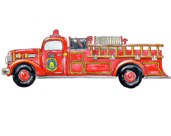 Old fire truck clipart clipartcow