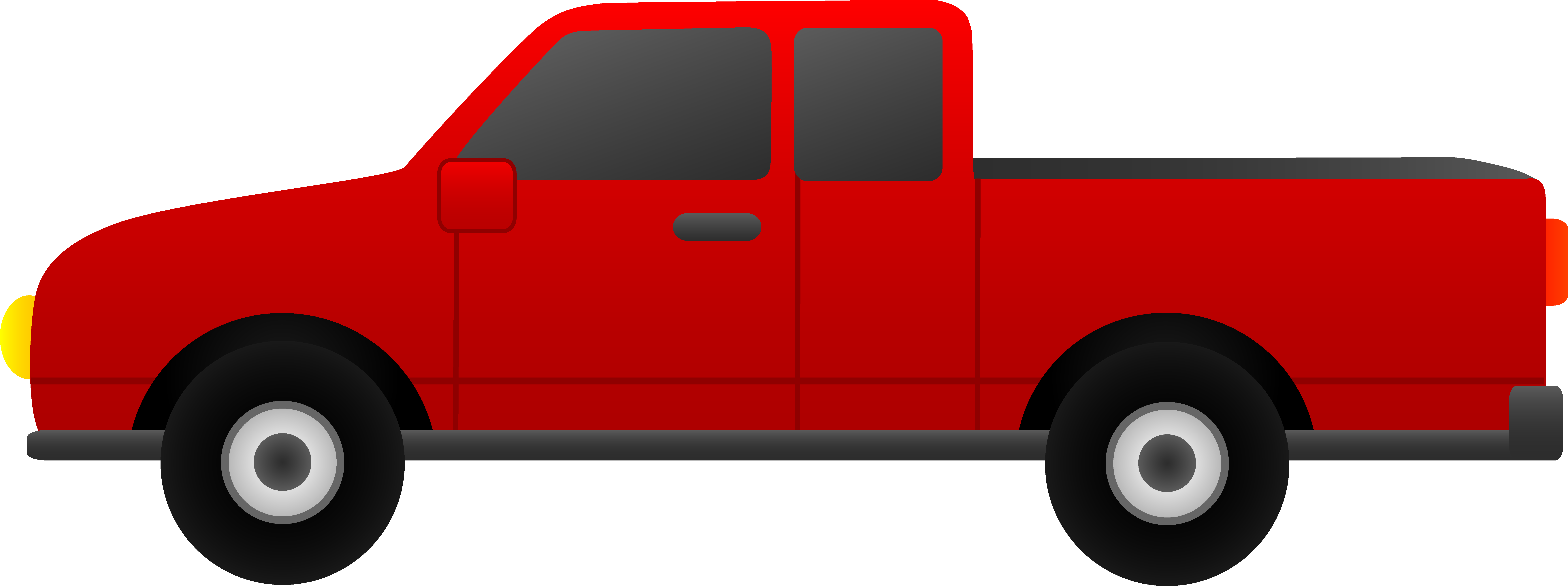 Pickup truck clipart black and white free