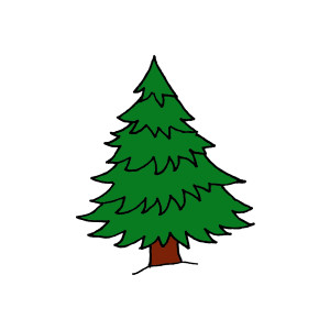 Pine trees clip art vector free clipart images clipartcow