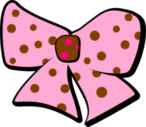 Pink and brown bow clip art at clker vector clip art