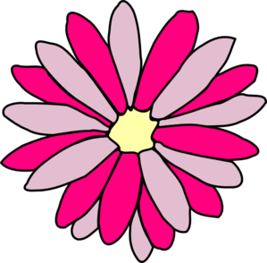 Pink daisy flower clip art at clker vector clip art