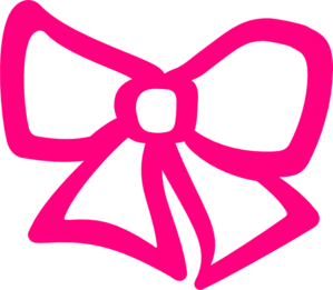 Pink hair bow clip art at clker vector clip art