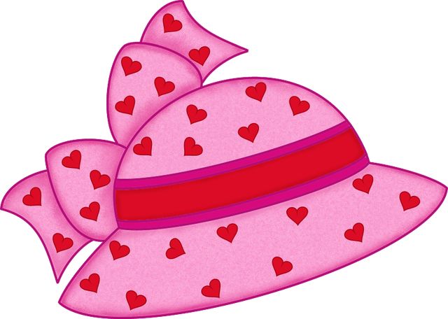 Pink hat with hearts pink hat hats and clip art free