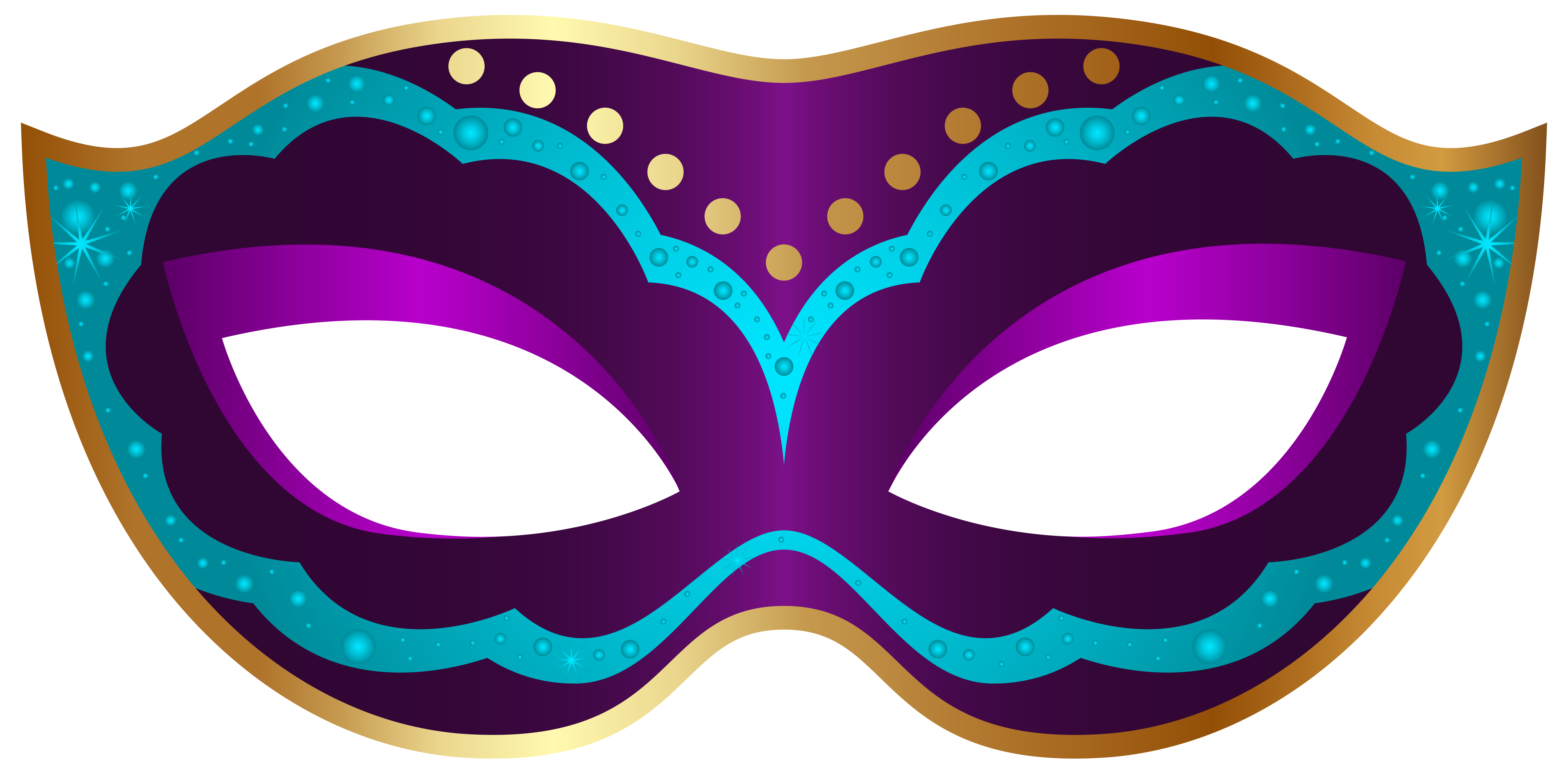 Purple carnival mask clip art image