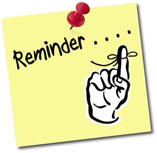 important reminders clipart