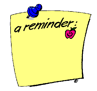 Reminder in color clip art gallery