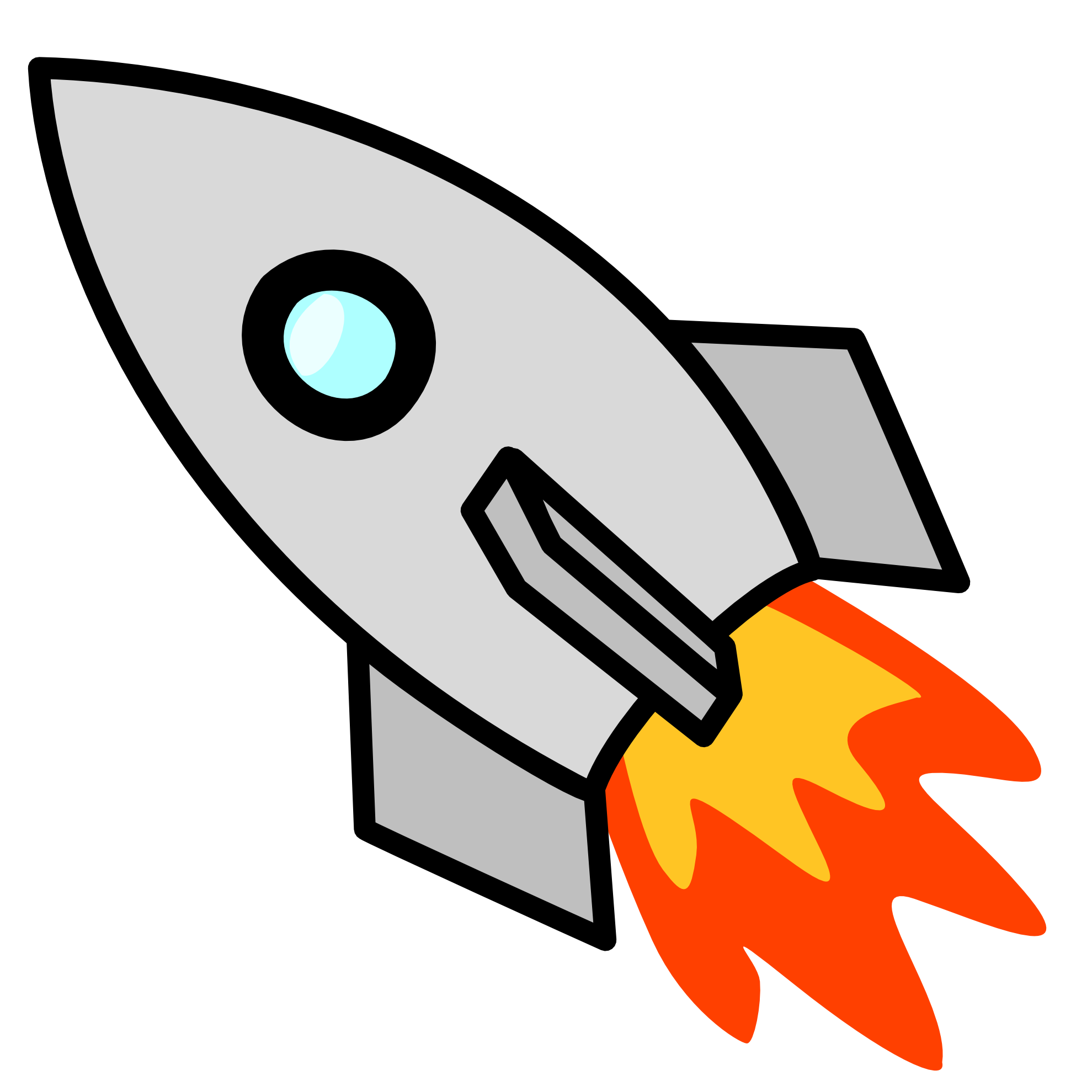 Rocket clipart black and white free clipart images