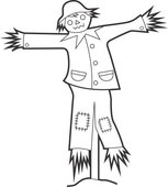 Scarecrow clip art black and white free clipart – Clipartix