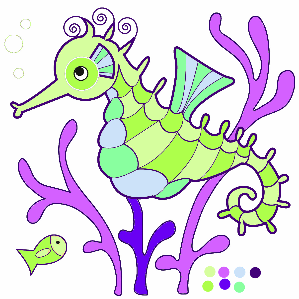 Sea life clipart seahorse seahorse clipart image cartoon