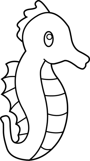 Seahorse clipart black and white free clipart images 2