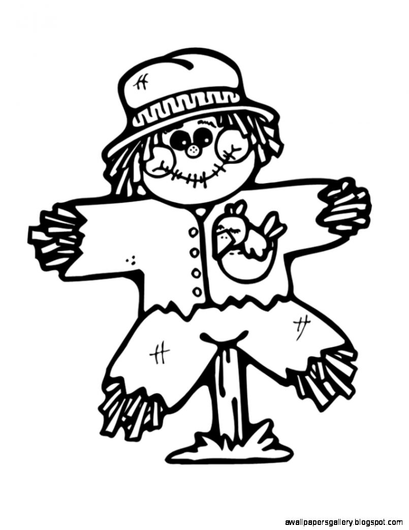 Simple scarecrow clip art black and white wallpapers gallery 2